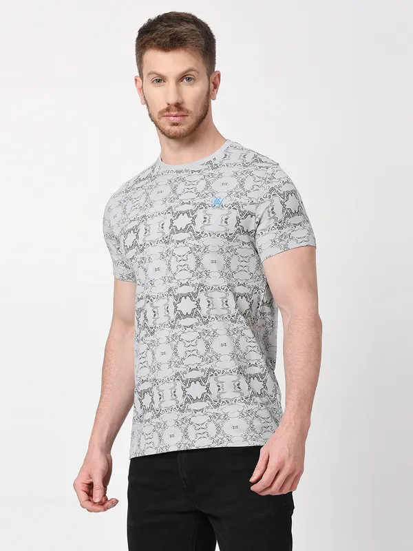 Being Human Men  T-Shirts-Light Grey