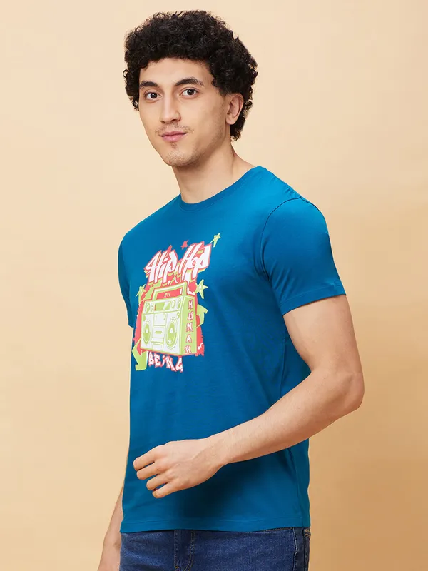 Being Human Clothing Men  T-Shirts-Teal