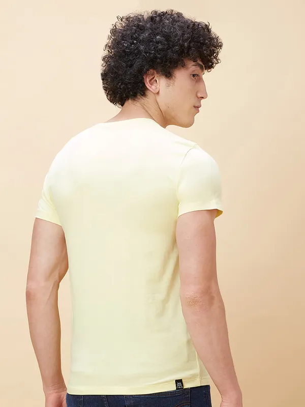 Being Human Clothing Men  T-Shirts-Light Lemon