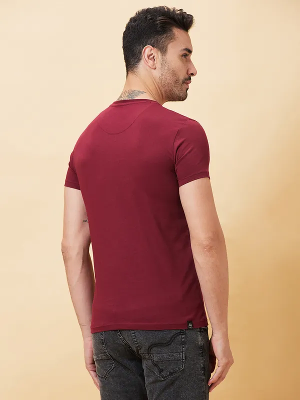 Being Human Clothing Men  T-Shirts-Wine