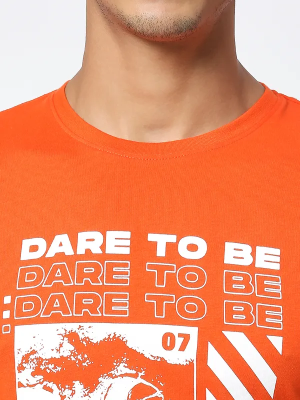 Being Human Clothing Men  T-Shirts-Orange