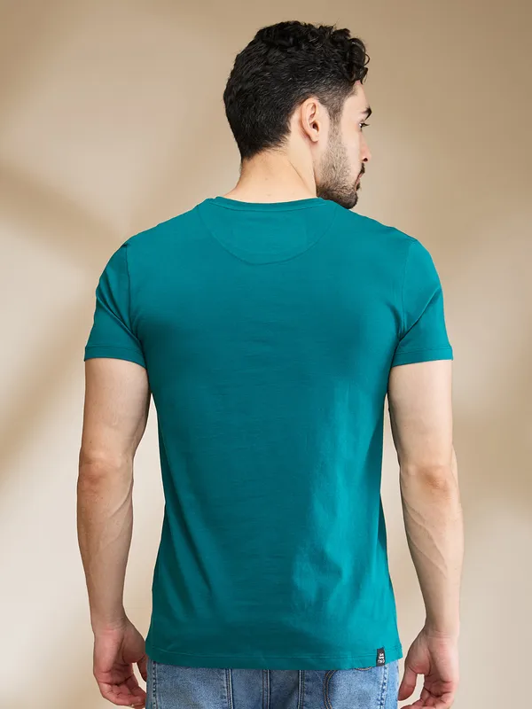 Being Human Clothing Mens-Top Crew Neck Teal