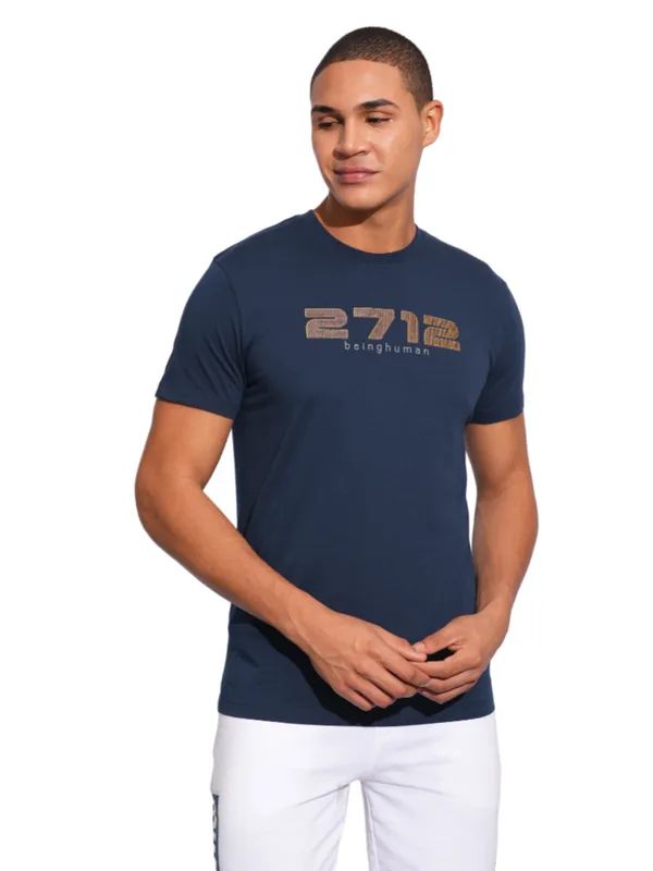 Being Human Garments-Mens-Top-Crew Neck Navy