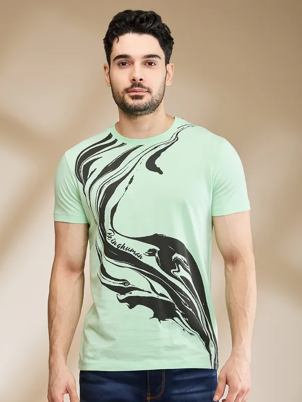 Being Human Clothing Mens-Top Crew Neck Mint