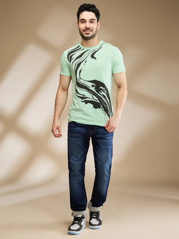 Being Human Clothing Mens-Top Crew Neck Mint