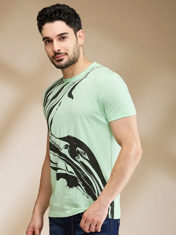 Being Human Clothing Mens-Top Crew Neck Mint