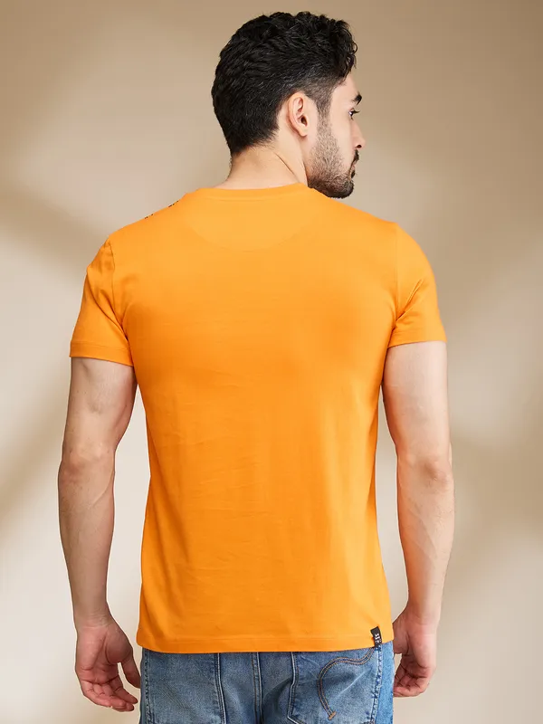 Being Human Clothing Mens-Top Crew Neck Orange
