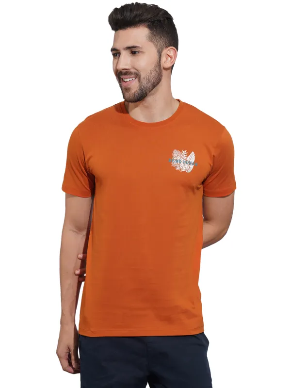 Being Human Clothing-Mens-Top-Crew Neck Rust
