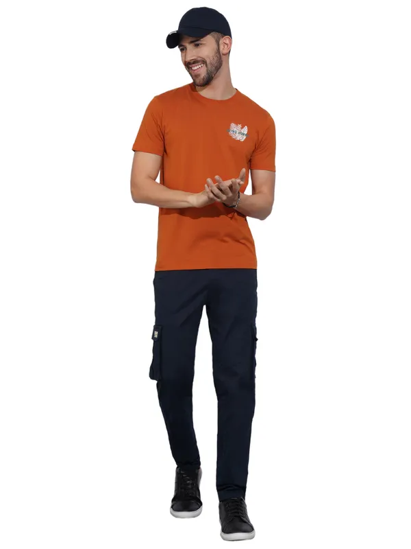 Being Human Clothing-Mens-Top-Crew Neck Rust