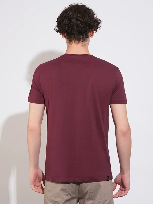 Being Human Clothing Mens-Top Crew Neck Wine
