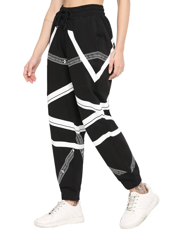 Being Human Women Drop Crotch Joggers Track-Jet Black
