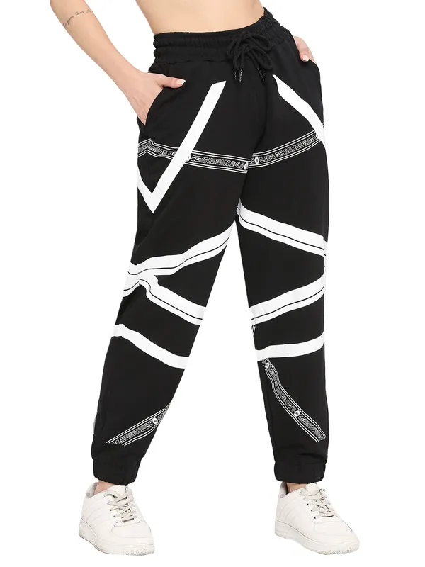 Being Human Women Drop Crotch Joggers Track-Jet Black