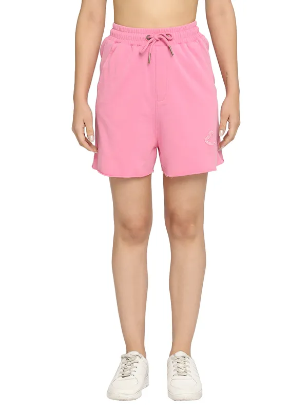 Being Human Women Relax Fit Shorts-Pink