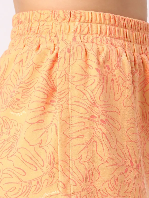 Being Human Clothing Women Relaxed Fit Shorts-Amber Yellow