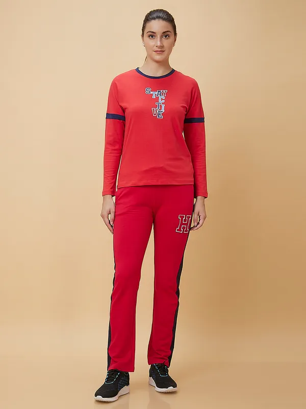 Being Human Clothing Women Regular Fit None T-Shirts Red