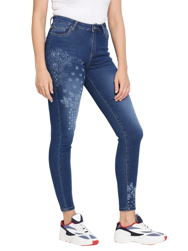 Being Human Women Skinny Fit Denim-Mid Blue