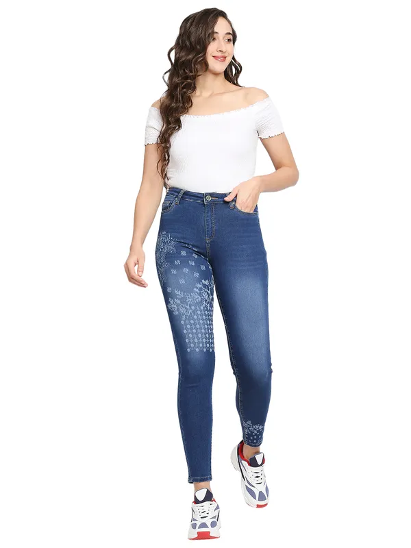 Being Human Women Skinny Fit Denim-Mid Blue