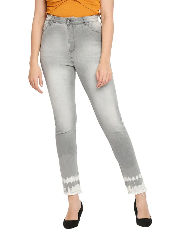 Being Human Women  Straight Leg Fit Denim-Grey Tone