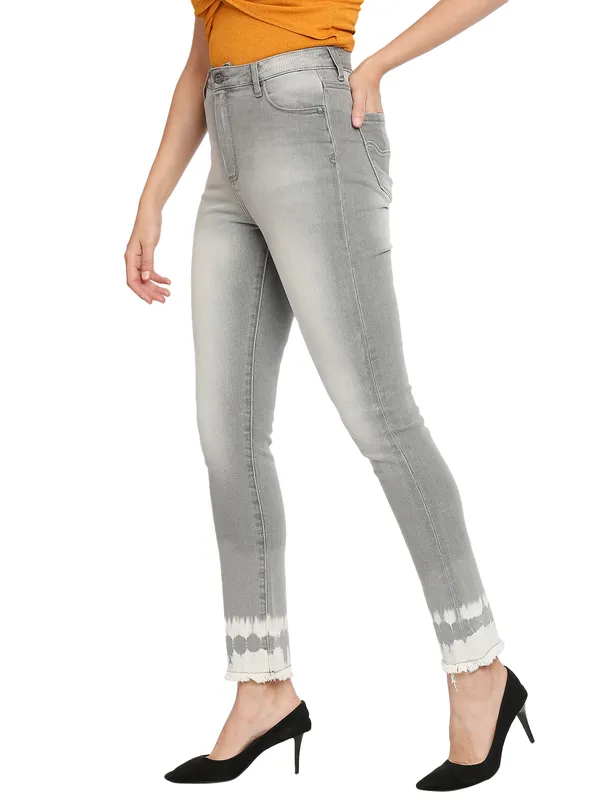 Being Human Women  Straight Leg Fit Denim-Grey Tone