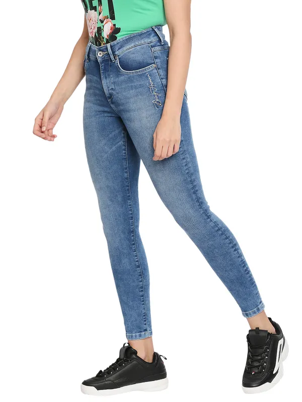 Being Human Women  Super Skinny Fit Denim-Ice Blue