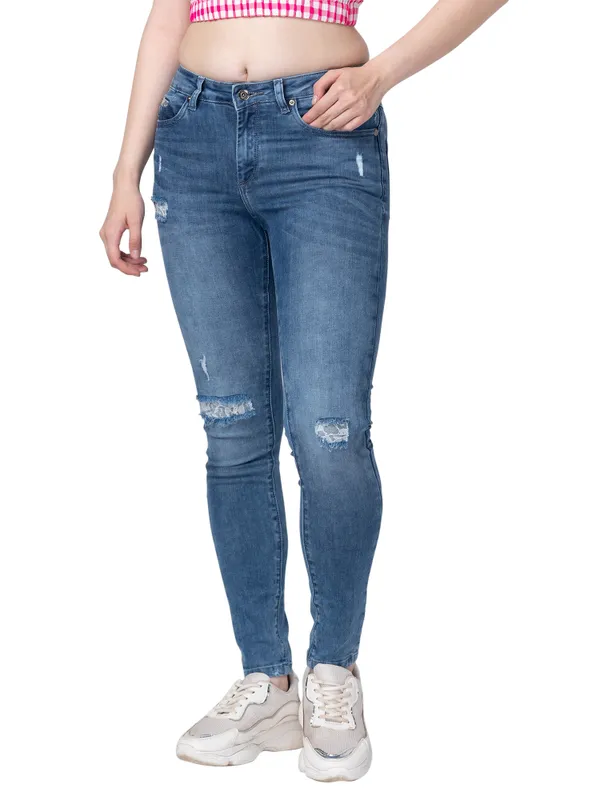 Being Human Women Skinny Fit Denim-Blue Tone