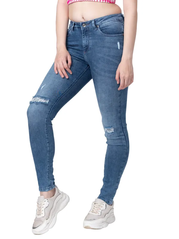 Being Human Women Skinny Fit Denim-Blue Tone