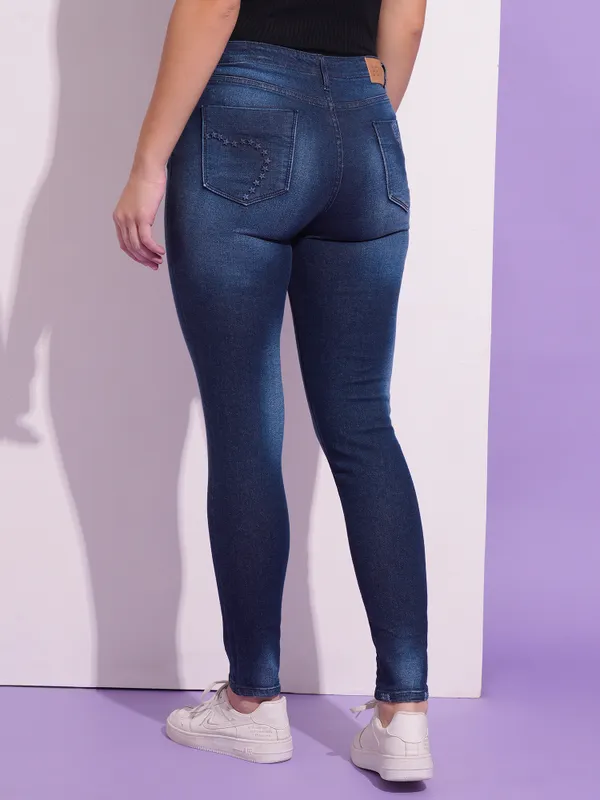 Being Human Clothing Women Skinny Fit Denim-Deep Blue