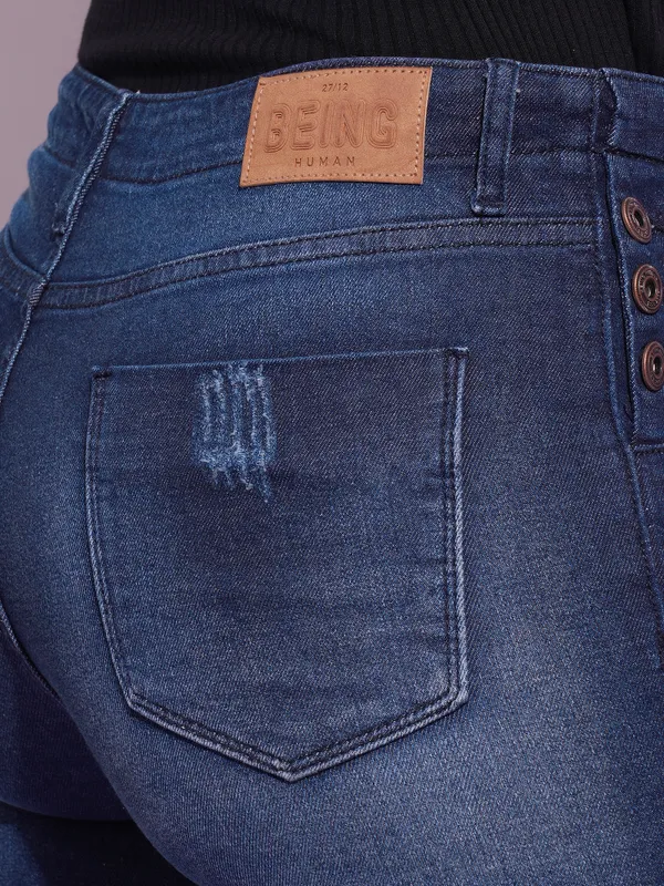 Being Human Clothing Women Skinny Fit Denim-Deep Blue