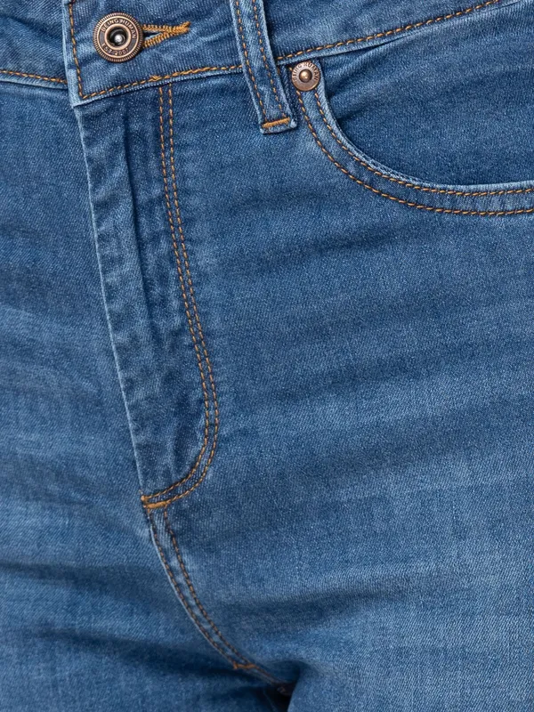 Being Human Clothing Women  Straight Fit Denim-Mid Blue Tone