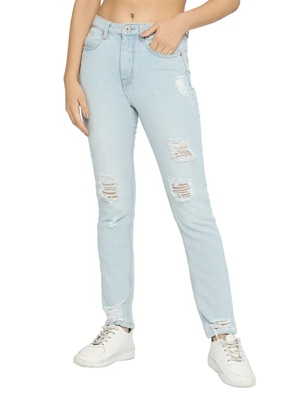 Being Human Women  Straight Fit Denim-Ice Blue