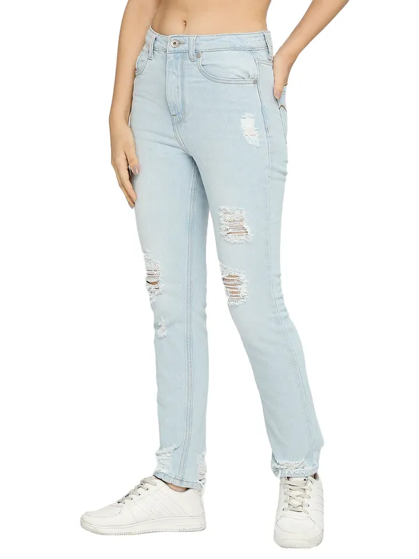 Being Human Women  Straight Fit Denim-Ice Blue