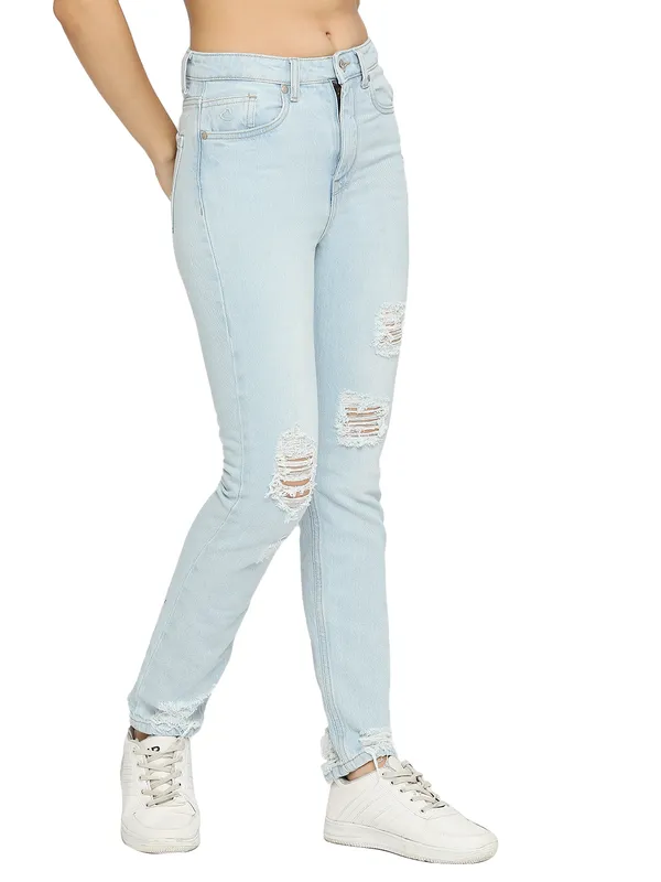 Being Human Women  Straight Fit Denim-Ice Blue