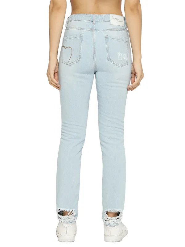 Being Human Women  Straight Fit Denim-Ice Blue