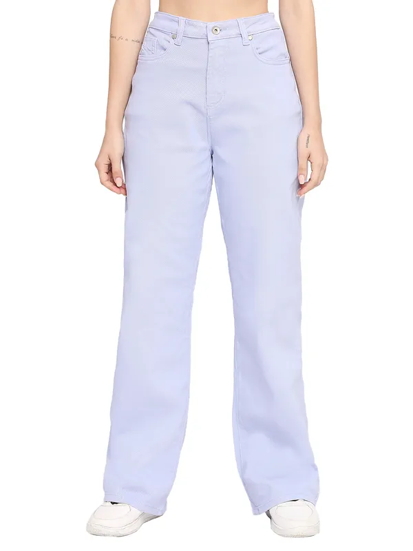Being Human Women  Wide Leg Bottom Denim-Sand Verbena