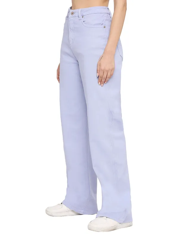 Being Human Women  Wide Leg Bottom Denim-Sand Verbena