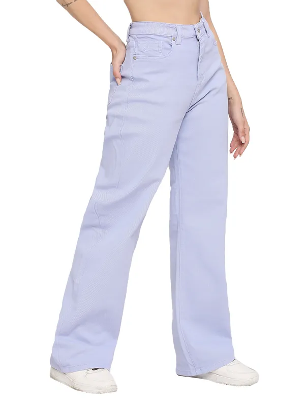 Being Human Women  Wide Leg Bottom Denim-Sand Verbena