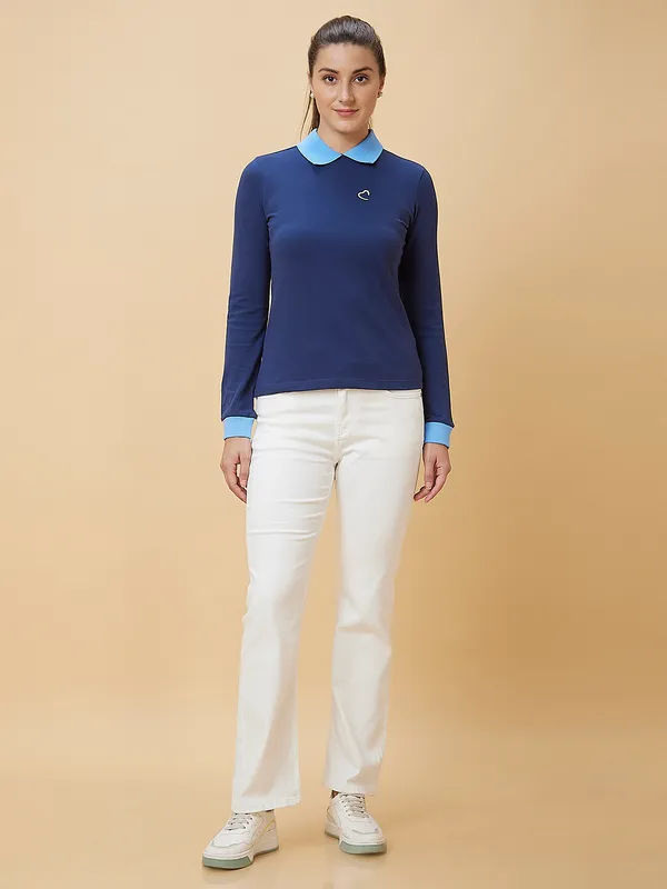Being Human Women Boot Cut Fit Denim-White