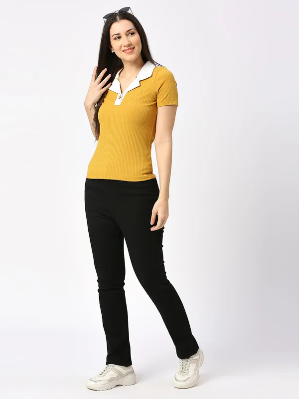 Being Human Clothing Women Slim Straight High Rise Fit Denim-Raw Black