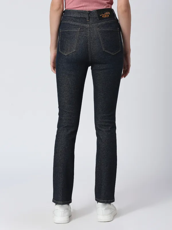 Being Human Women Slim Straight High Rise Fit Denim-Dark Indigo