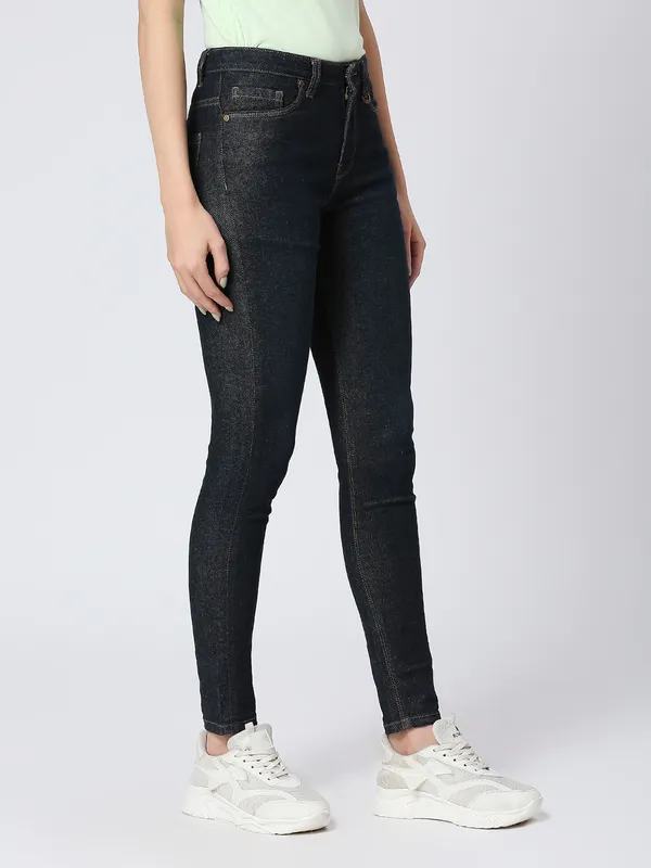Being Human Women Skinny Mid Rise Fit Denim-Dark Indigo