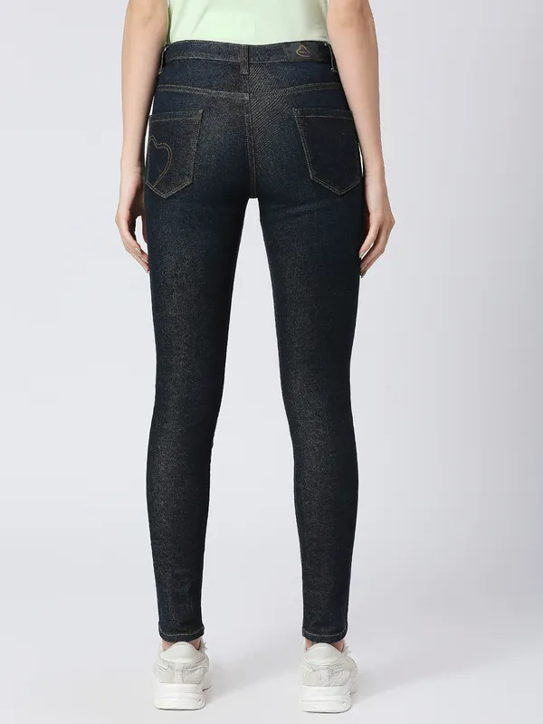 Being Human Women Skinny Mid Rise Fit Denim-Dark Indigo