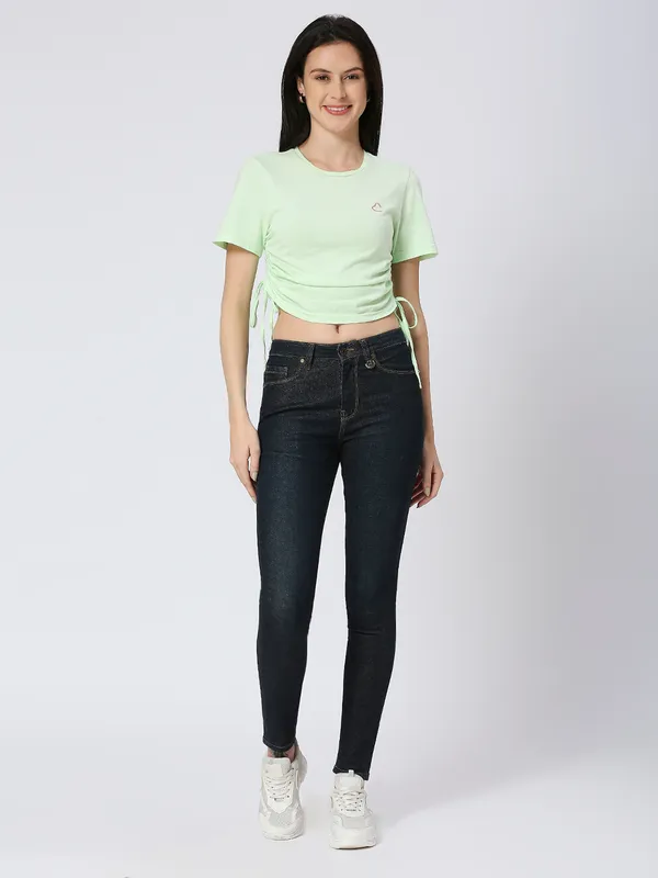 Being Human Women Skinny Mid Rise Fit Denim-Dark Indigo