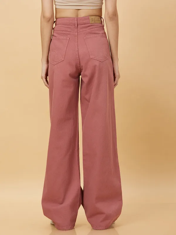 Being Human Womens-Bottom Denim Rfd Pink Rose