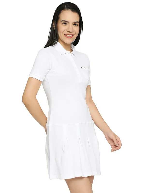 Being Human Pleated Tennis Dress Women  Dress-White