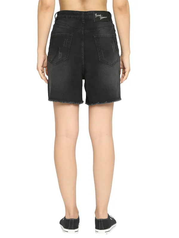 Being Human Clothing Women Regular Fit Shorts-Charcoal