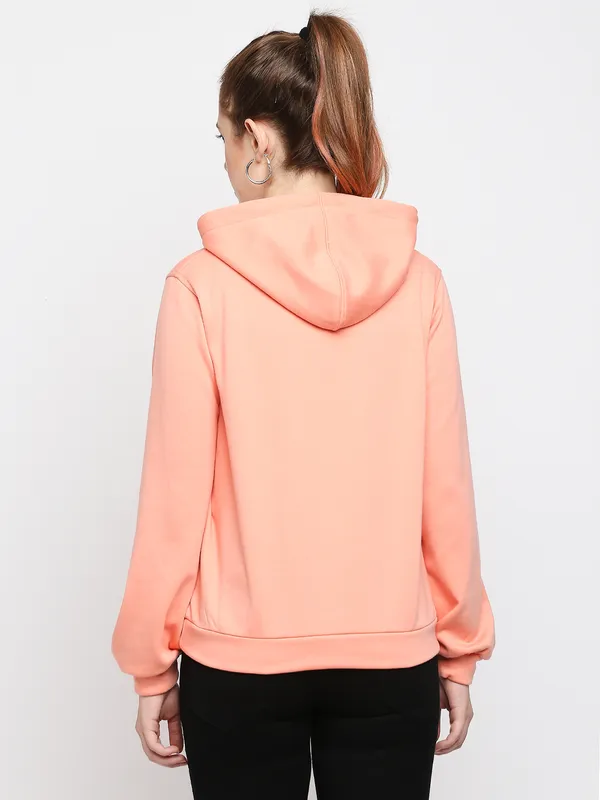 Being Human Clothing Easy Fit Hoodies Women Hooded Hoody-Pink