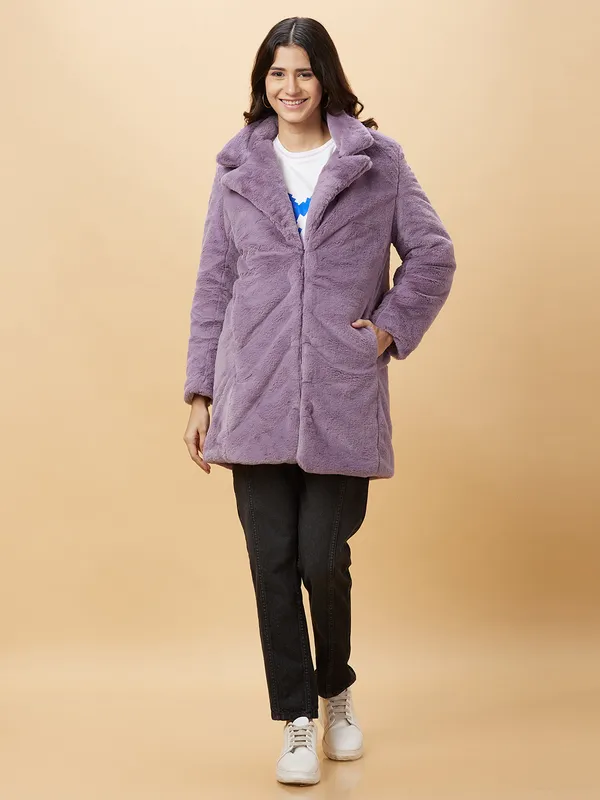 Being Human Womens-Top Jackets Purple