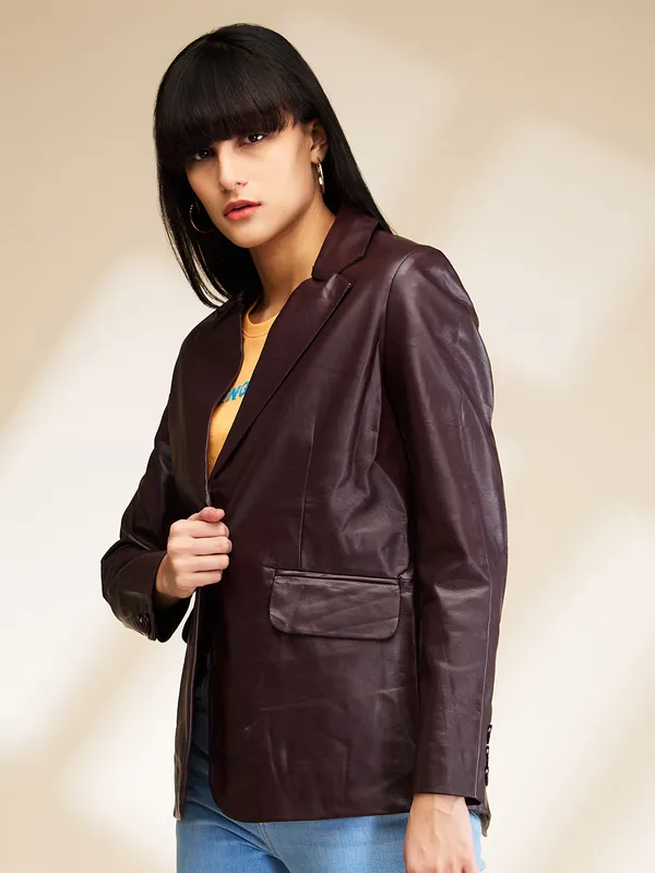Being Human Womens-Top Jackets Wine