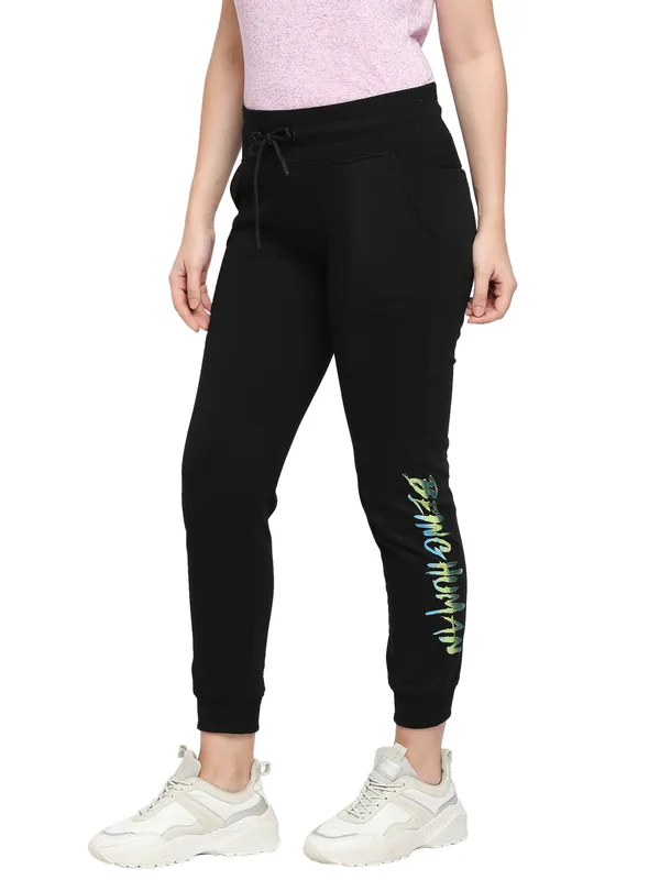 Being Human Clothing Women Jogger Fit Track-Jet Black