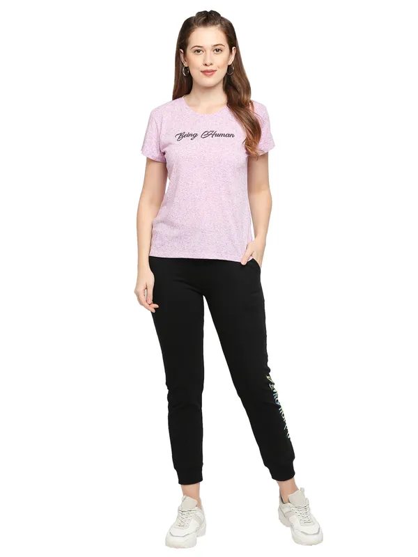 Being Human Clothing Women Jogger Fit Track-Jet Black
